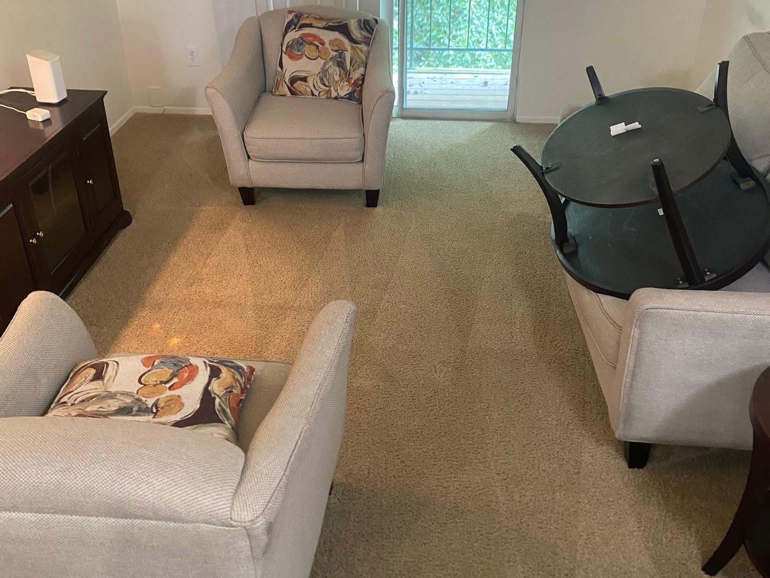 Clean carpet after Rain City professional cleaning